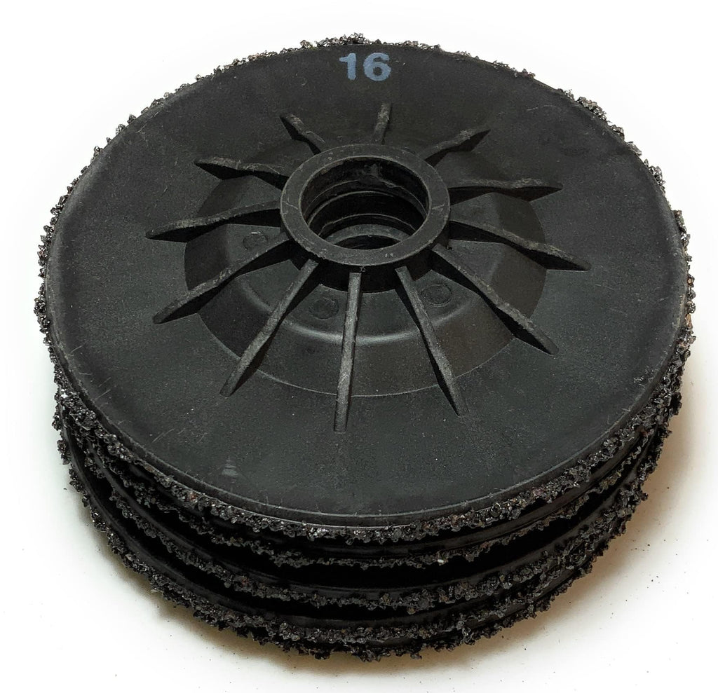 SIGNI SiC Plastic Back Grinding Disc for Granite/Marble/Concrete and Glass(16 Grit, 4.5 inch) 5-Pack