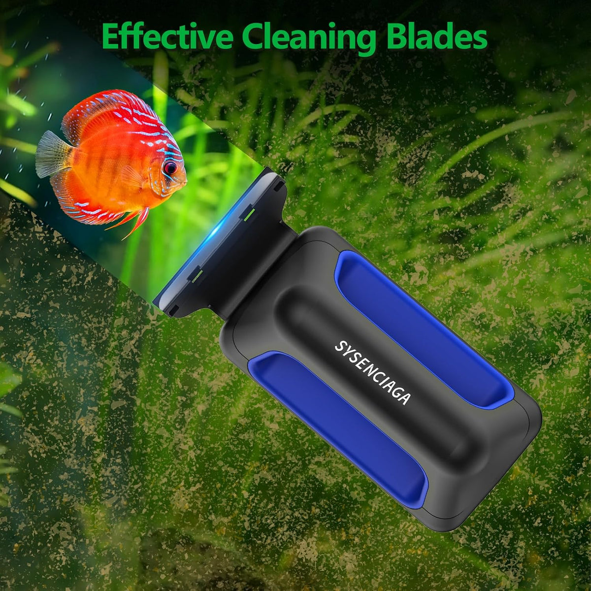 Aquarium Magnetic Glass Cleaner, Floating Scraper, Small