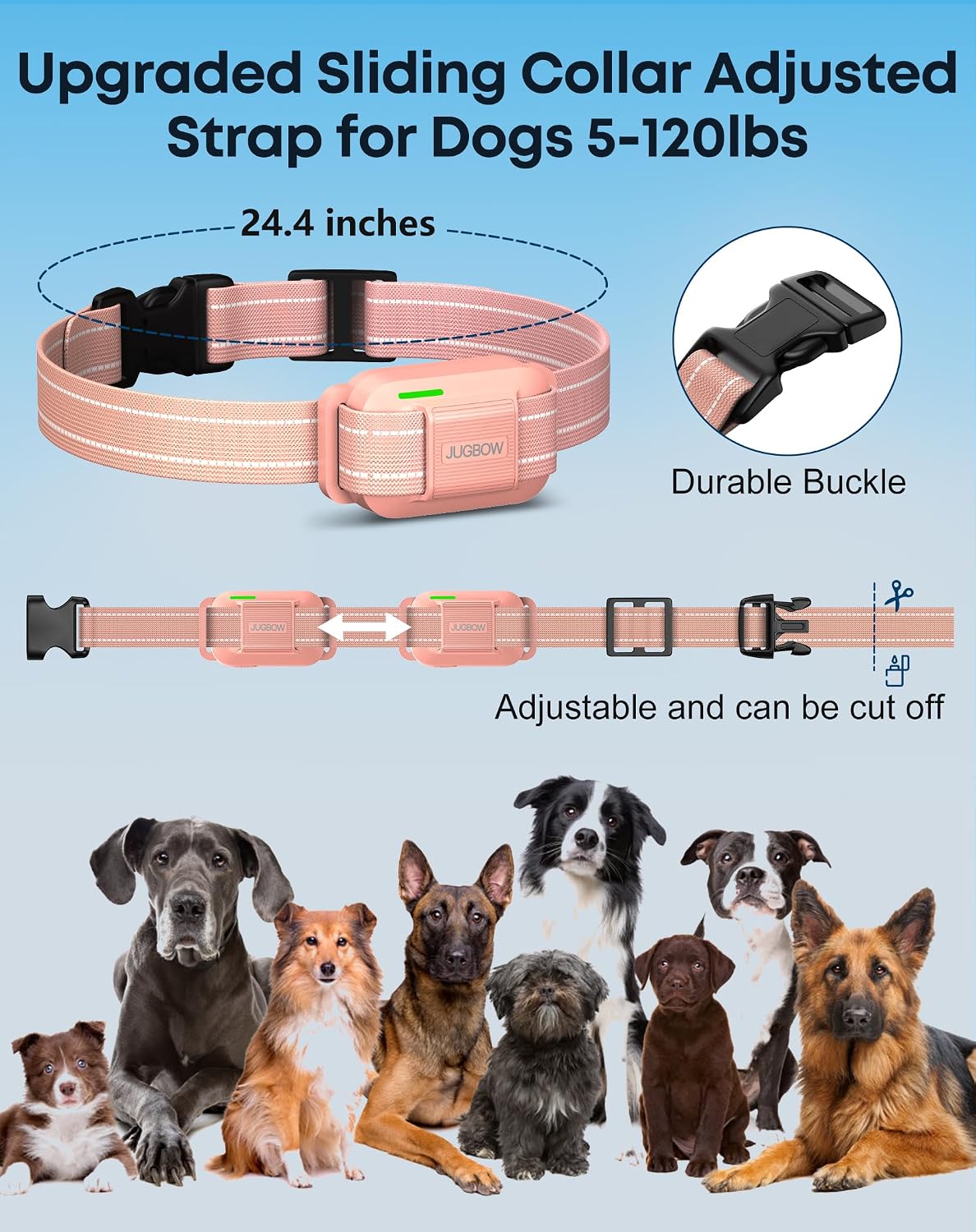 Dog Shock Collar with Remote, 4200FT Range, Fits 5-120 lbs Dogs