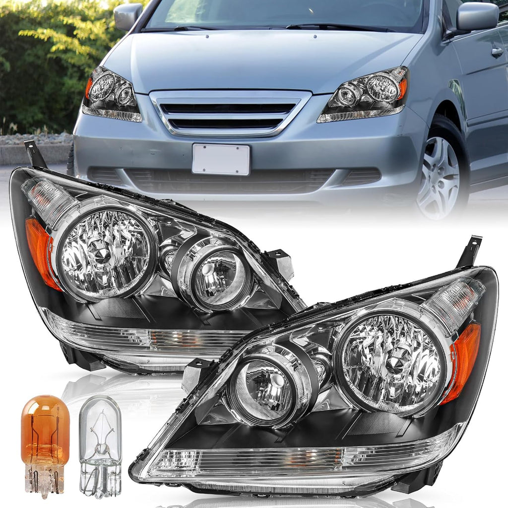 TUSDAR Headlights Fit for 2005-2010 Honda Odyssey Pair