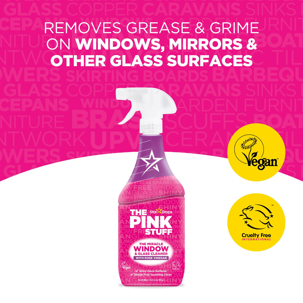 The Pink Stuff Miracle Window Cleaner Spray, 30 Fl Oz