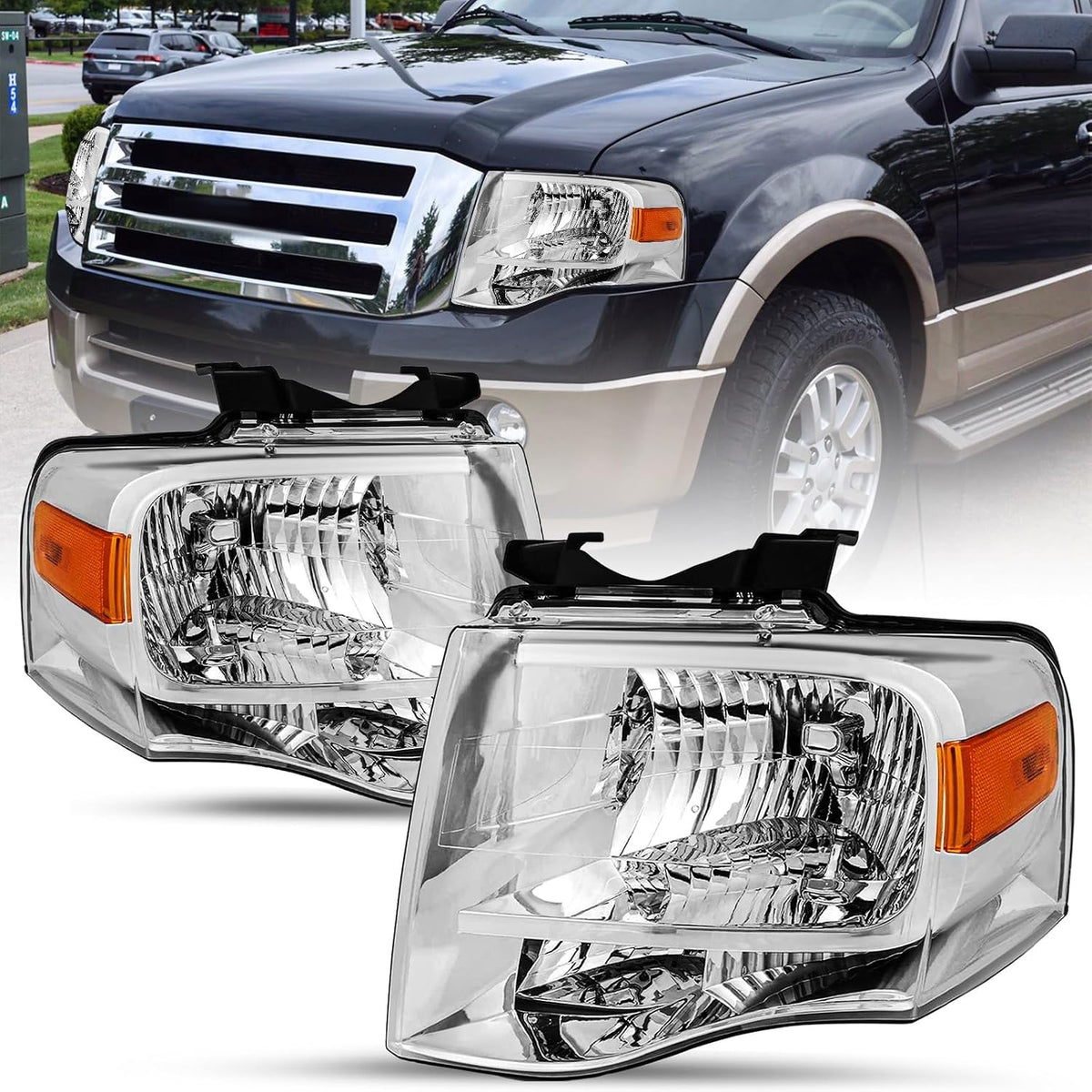 SOCKIR Headlight for 2007-2014 Ford Expedition Not Hybrid
