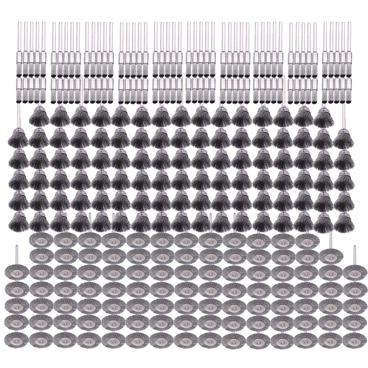 Rocaris 300 Pack Wire Brushes Set, Steel Wire Wheels Pen Brushes