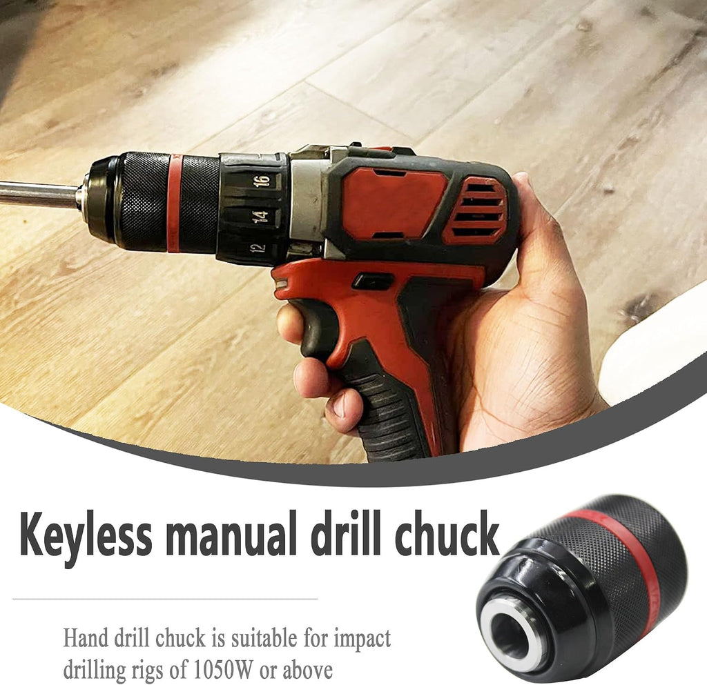 Keyless Drill Chuck Compatible with Milwau-kee - 1/2" Mount 1.5-13mm