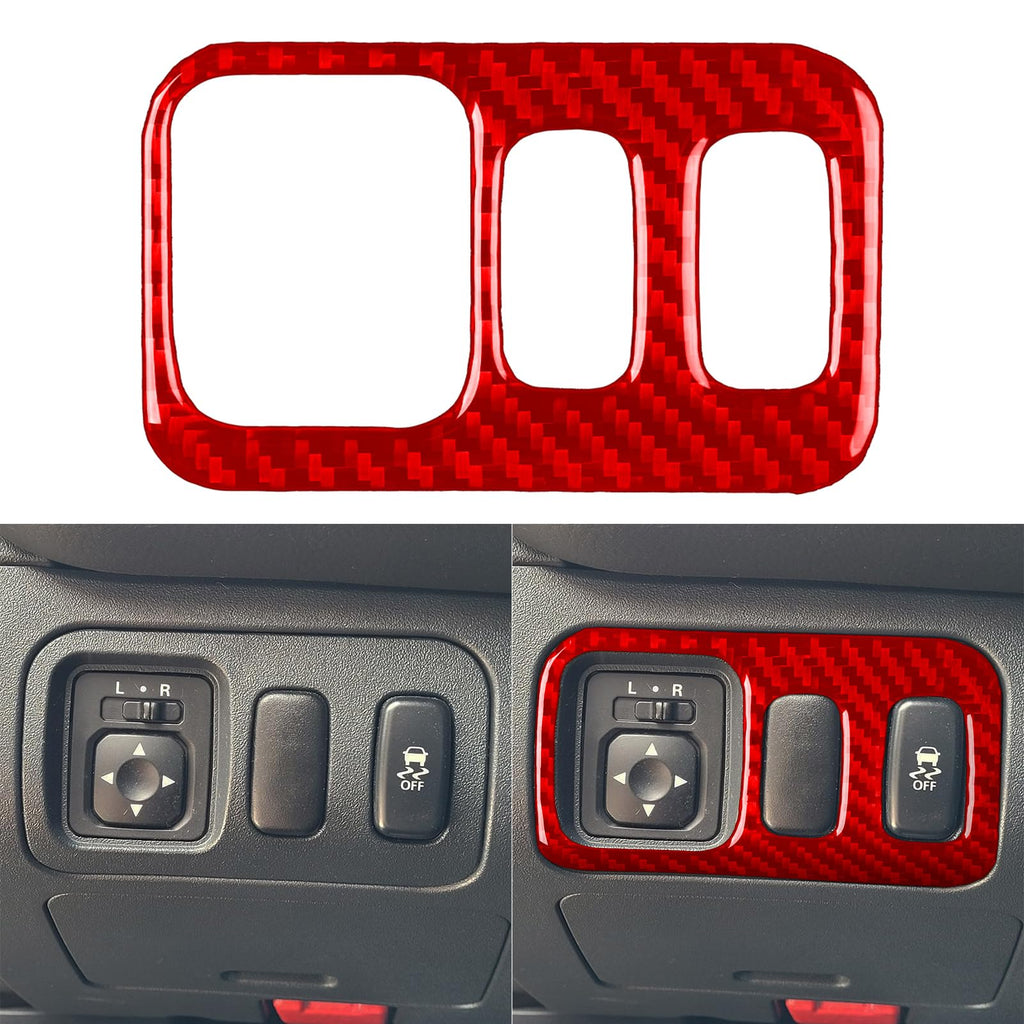 JKYUKU Real Carbon Fiber for Mitsubishi Accessories Headlight Power Switch