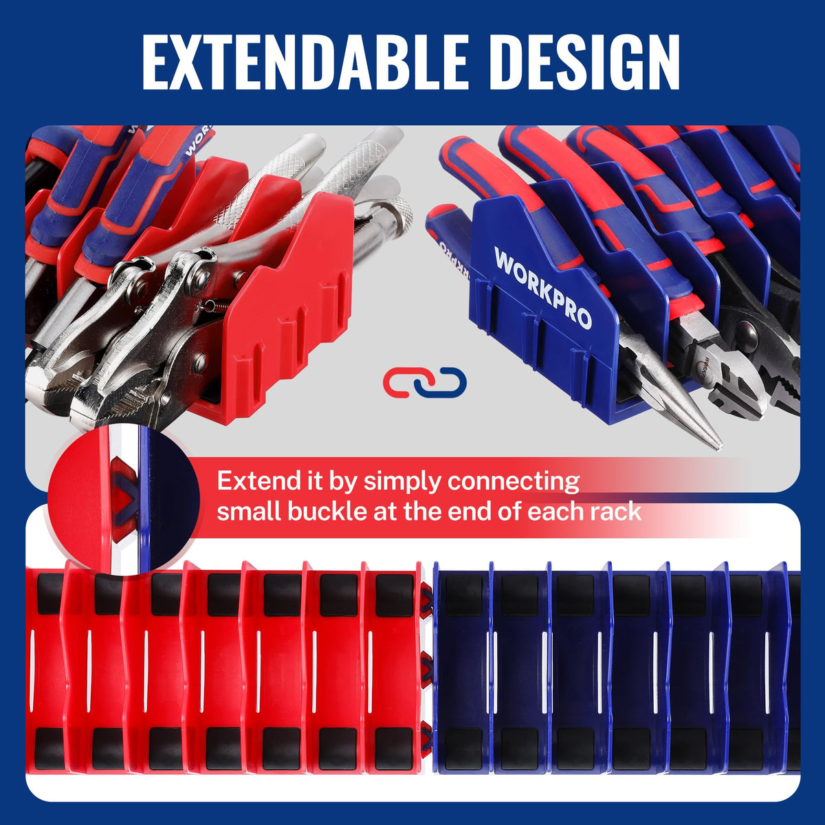 2-Pack Plier Organizer Rack, 20-Slot Tool Organizer and Storage