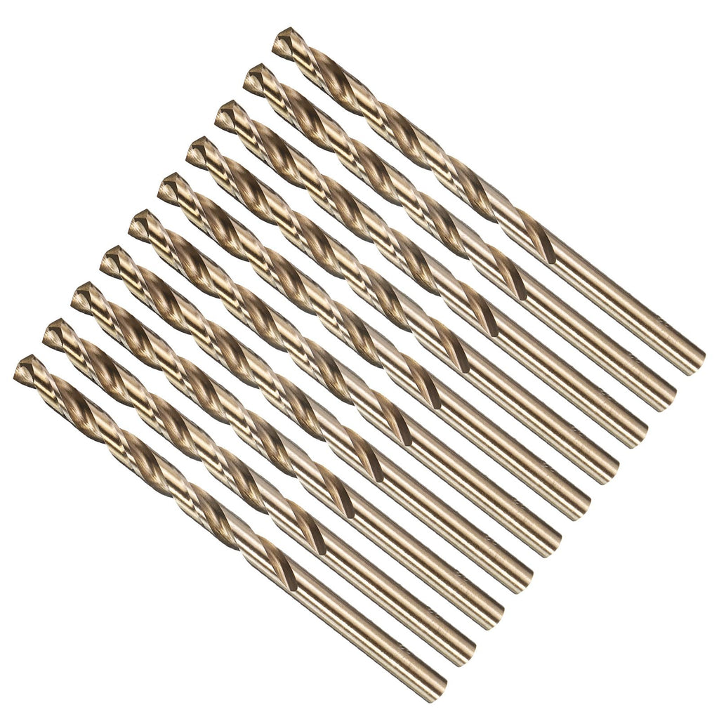 METALLIXITY Micro Drill Bit (#7) 4341 High-Speed Steel Gold 135° 10Pcs