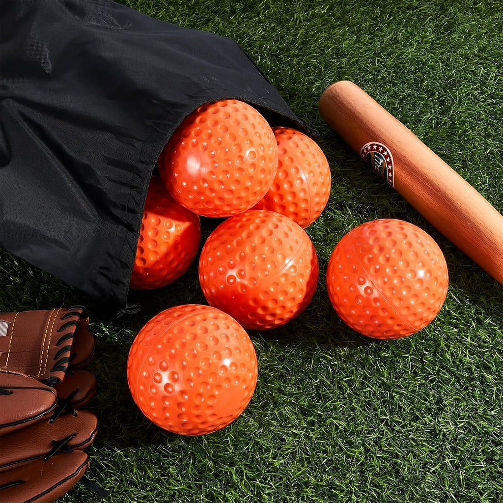 24 PCS Pitching Machine Softballs, Dimpled Softball