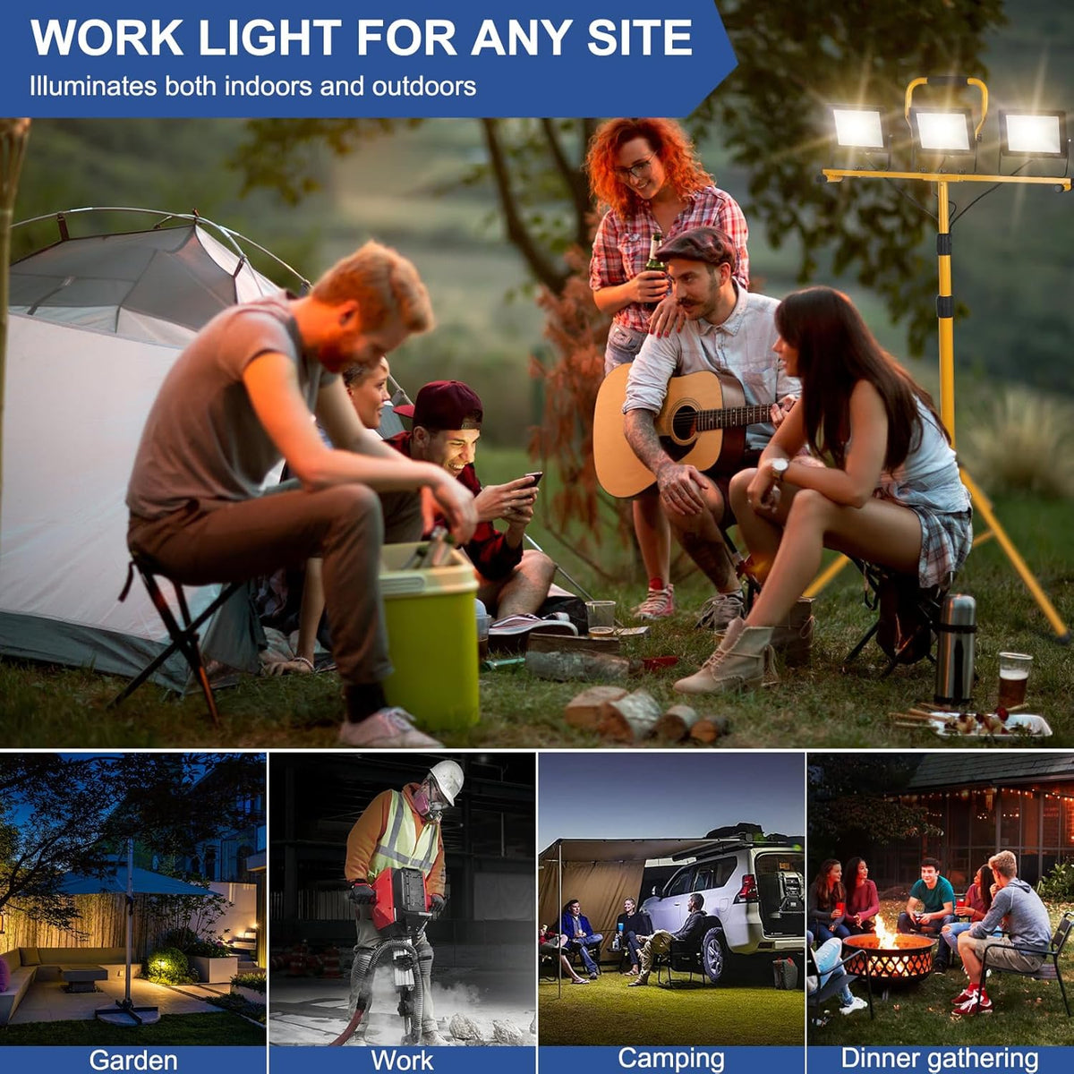 21000Lumens LED Work Lights with Stand