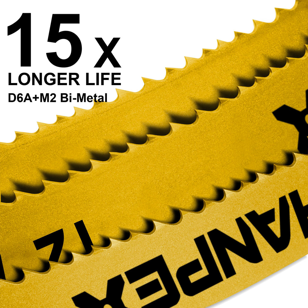 Hanpex Hacksaw Replacement Blade Sets (10 Pack) High Speed 3Pc. 18TPI / 3Pc. 24TPI / 4Pc. 32TPI- 12" Length Hack Saw Blade - Bi-Metal HSS Cutting Blades