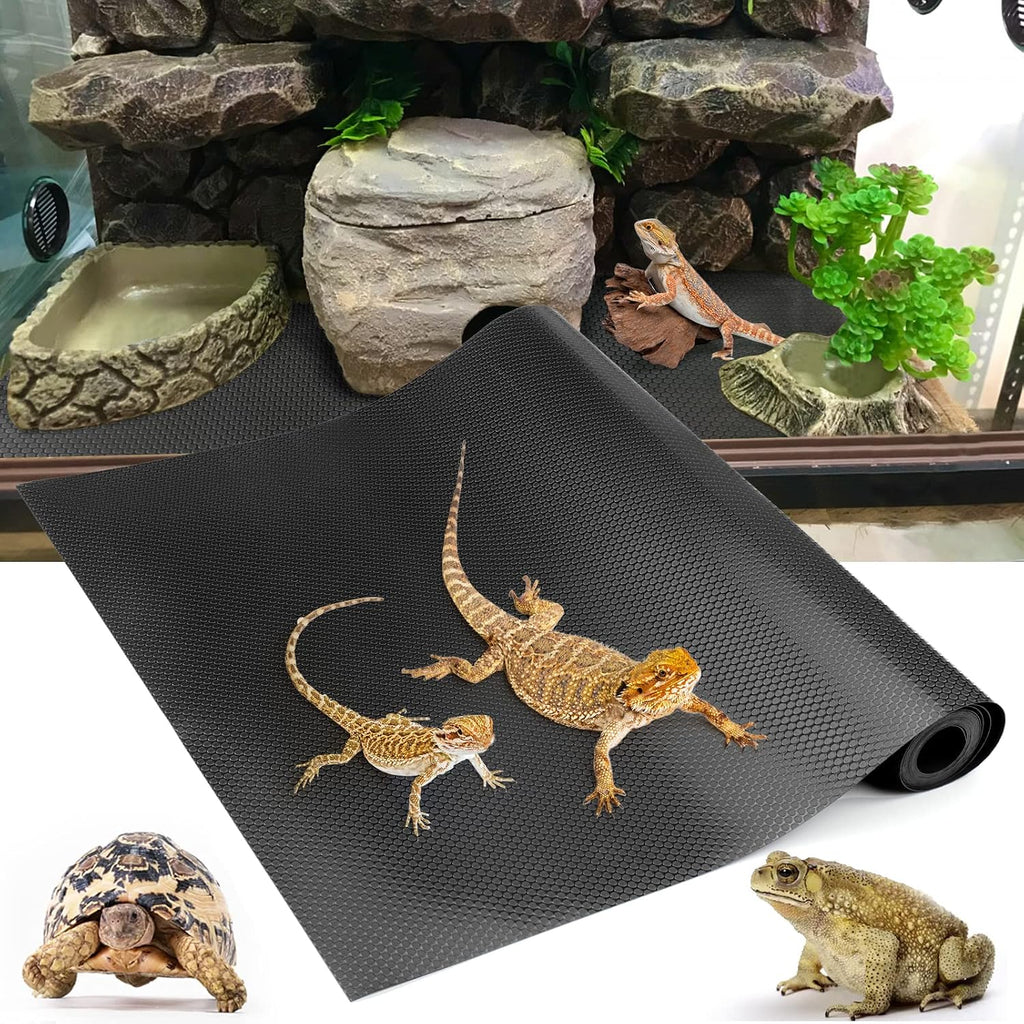 Bearded Dragon Tank Accessories, Reptile Terrarium Carpet Substrate for Leopard Gecko, Lizard, Iguana, Snake