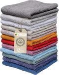 Extra Soft Wash Cloths, 13"x13" Wash Rags, Washcloths 12 Pack | 100% Ring Spun Cotton Washcloths, Machine Washable