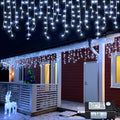 White Christmas Lights Outdoor, 33ft 400 LED Icicle Lights for Outside | Twinkle Lights Plug in 8 Modes Timer