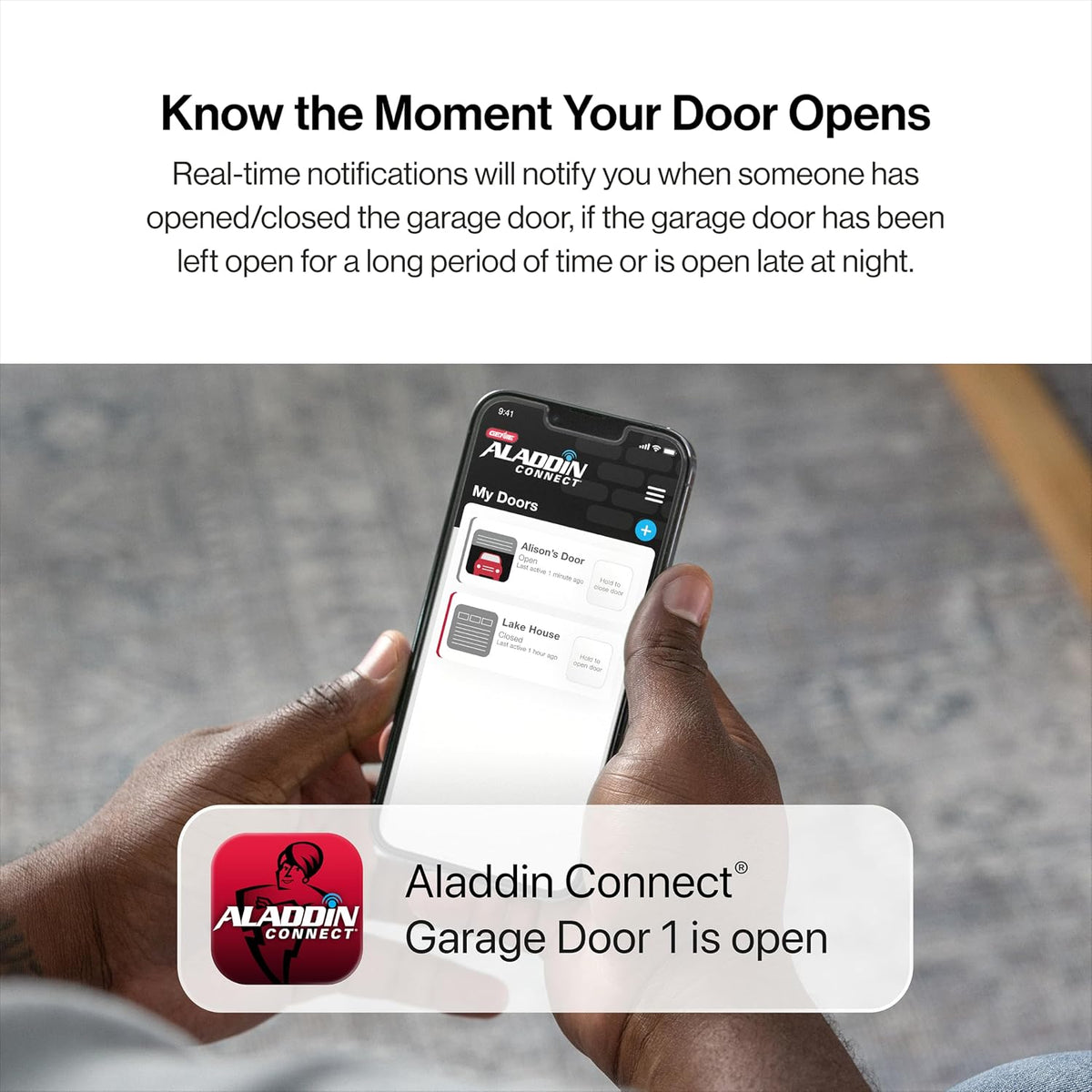 Chain Drive 500 1/2 HPC Smart Garage Door Opener, Model 1135-VM | Aladdin Connect Wi-Fi, Durable Chain Drive, Smart