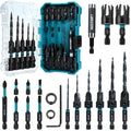 LIBRATON Countersink Drill Bit Set, 19PCS Tapered Wood Drill Bit Set