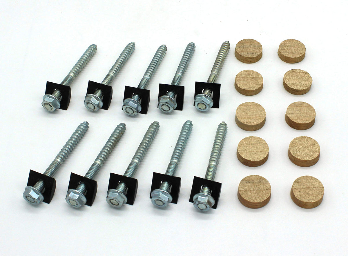 Stair Rail Bolt Kit, Handrail Fitting Hardware (Paint Grade, Set of 10)