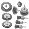 VIDICA Wire Brush for Drill Set 9Pcs,Abrasive Wire Wheel for 1/4 Inch Hex Shank, Wire Cup Brush for Drill, Coarse Crimped Carbon Steel Wire Brush Set for Removing Paint and Rust