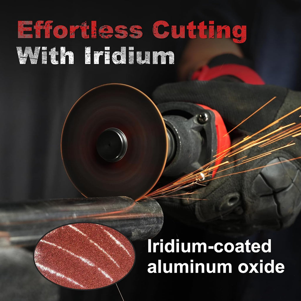 EZARC 25 Pack 3" Cut Off Wheels with 1/4" Mandrel, 3/8" Arbor Metal Cutting