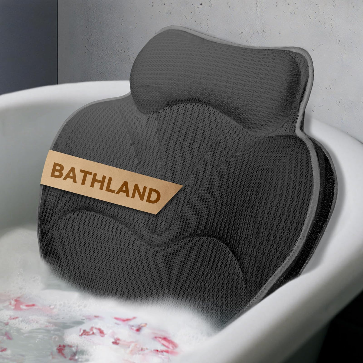 Bath Pillows for Tub - Luxury Bathtub Pillow Neck, Head, Back Support