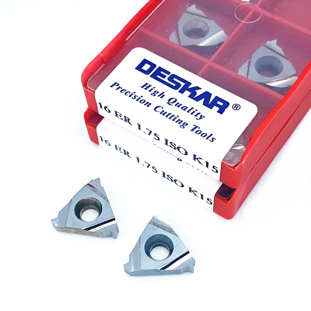 DESKAR Carbide Threading Inserts CNC Lathe for Aluminum，16IR AG60 K15
