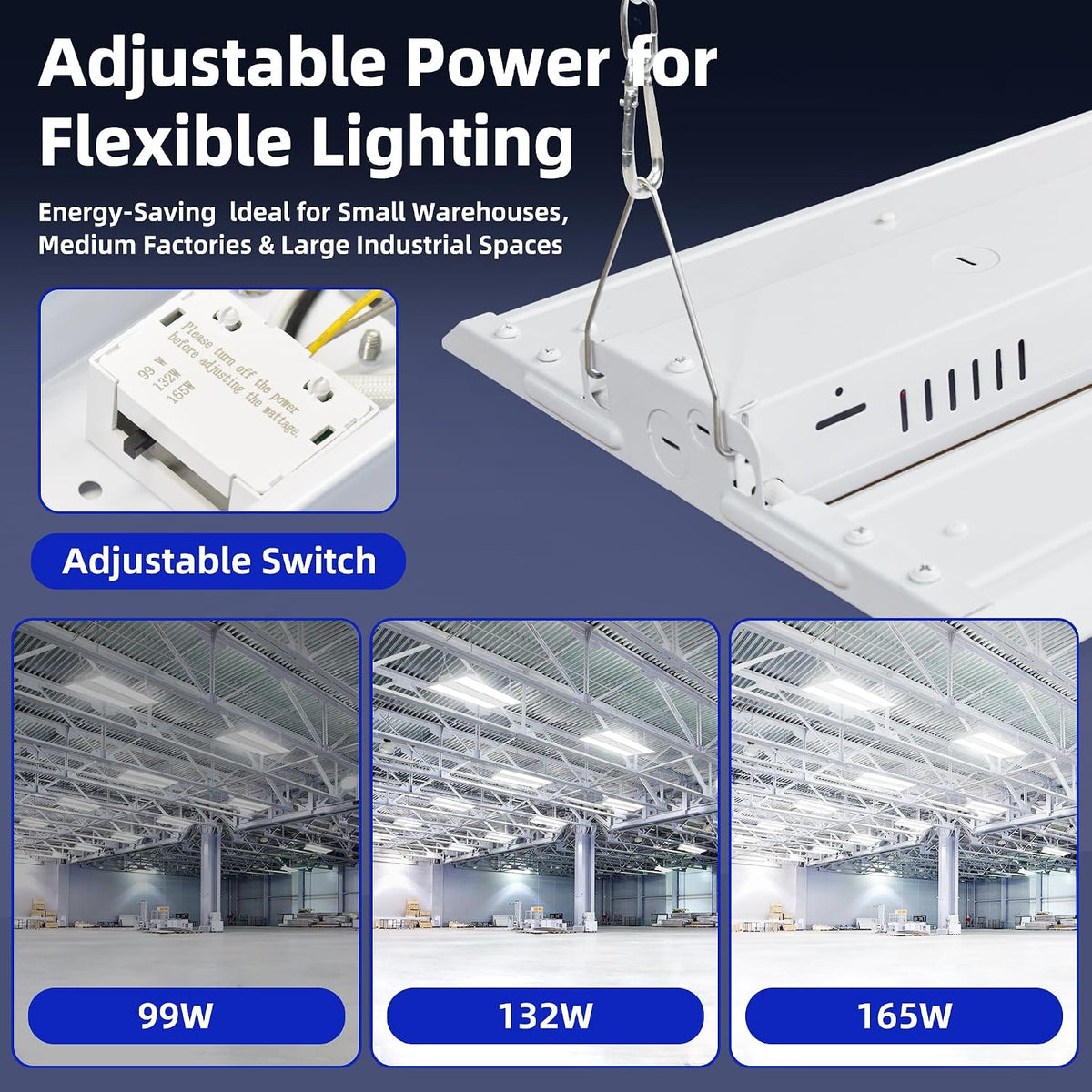 hykolity 2FT LED Linear High Bay Shop Lights with PIR Sensor Base