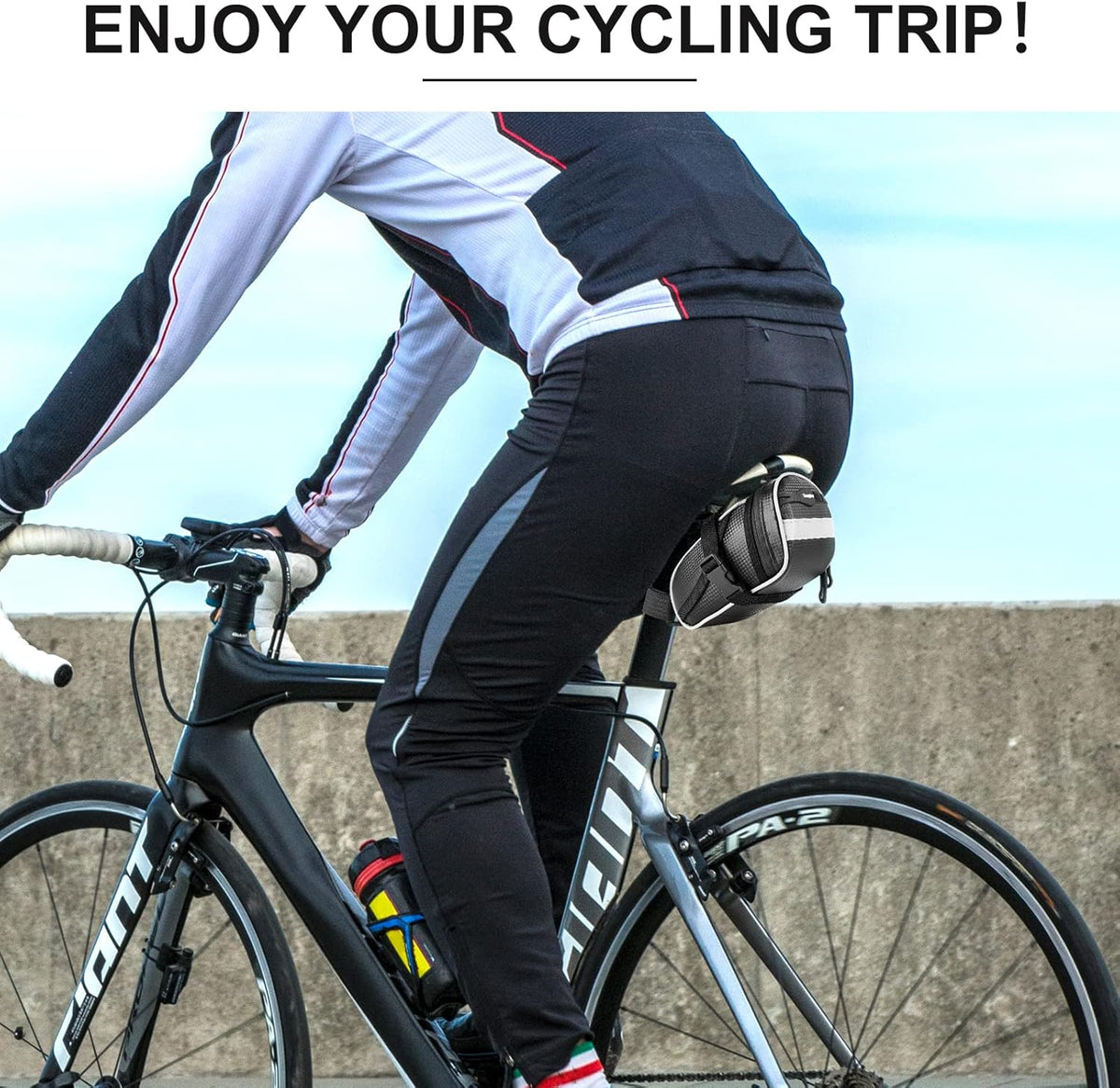 Bicycle Seat Bag Water Proof,Bike Pack Under Seat,Wedge Saddle Bag for Bike,Cycling Accessories