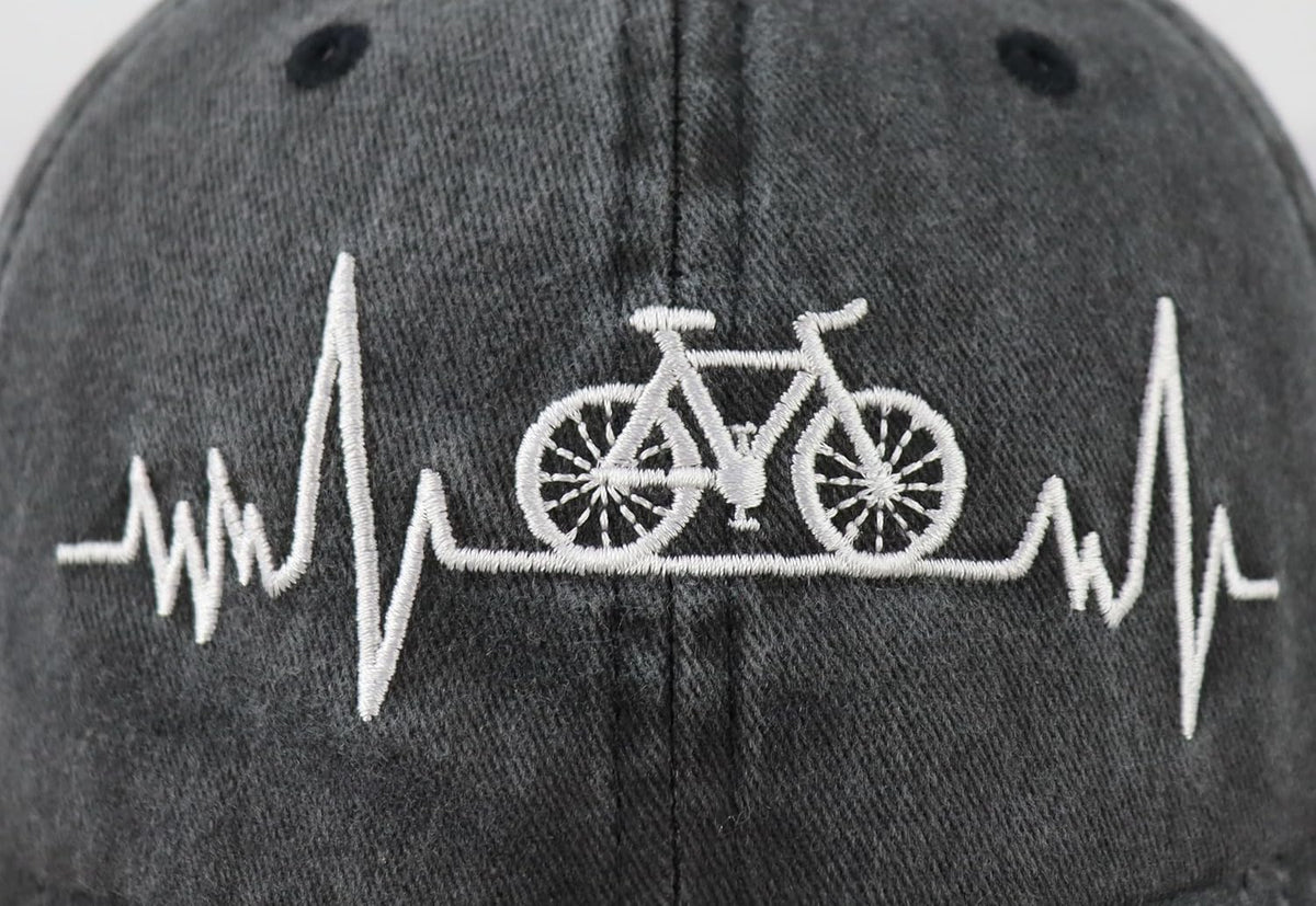 Bicycle Bike Baseball Cap, Adjustable Embroidered Bicycle Enthusiast Hat