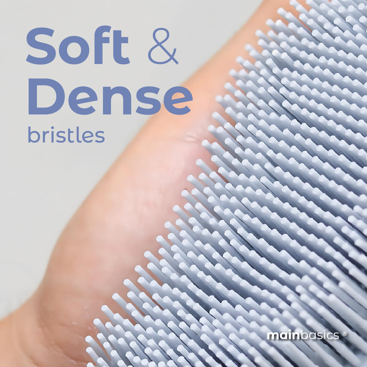 Silicone Body Scrubber Dual-Sided, Frosted Sky, Scalp