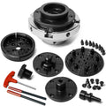 BMTURNING 4” Wood Lathe Self-Centering Chuck Set, Dovetail Jaws, Pin Jaws, Step Jaws, Wide Jaws, 5" Flat Jaws, Wood Screw, 1"x8TPI Thread, adaptor to 3/4"x16TPI, with Nickle electric Coating.