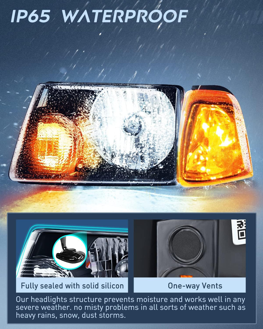 Nilight Headlight Assembly for 2001-2011 Ford Ranger