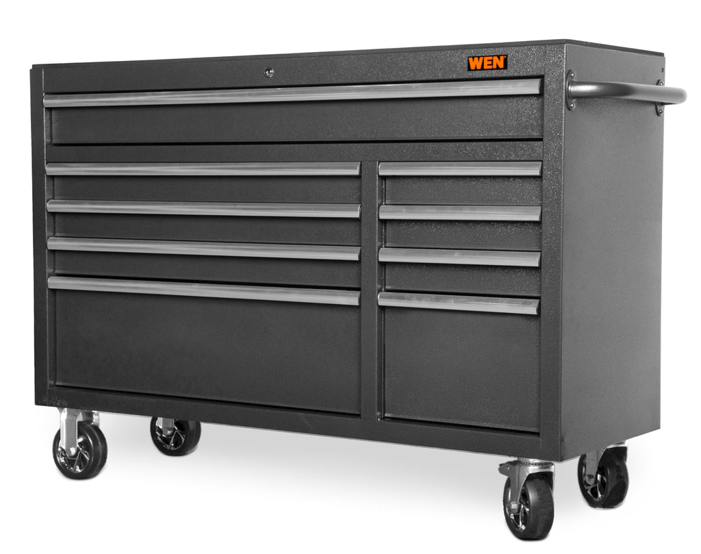 52-Inch Premium Rolling Tool Cabinet, Black, Heavy Duty 21-Gauge Powder-Coated Steel Construction, for Garage and
