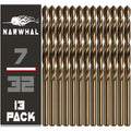 Narwhal 7/32 Inch Drill Bit (13 Pack) Cobalt for Metal & Stainless Steel
