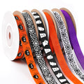 Halloween Ribbon, 6 Rolls 60 Yards Spooky Grosgrain Ribbons