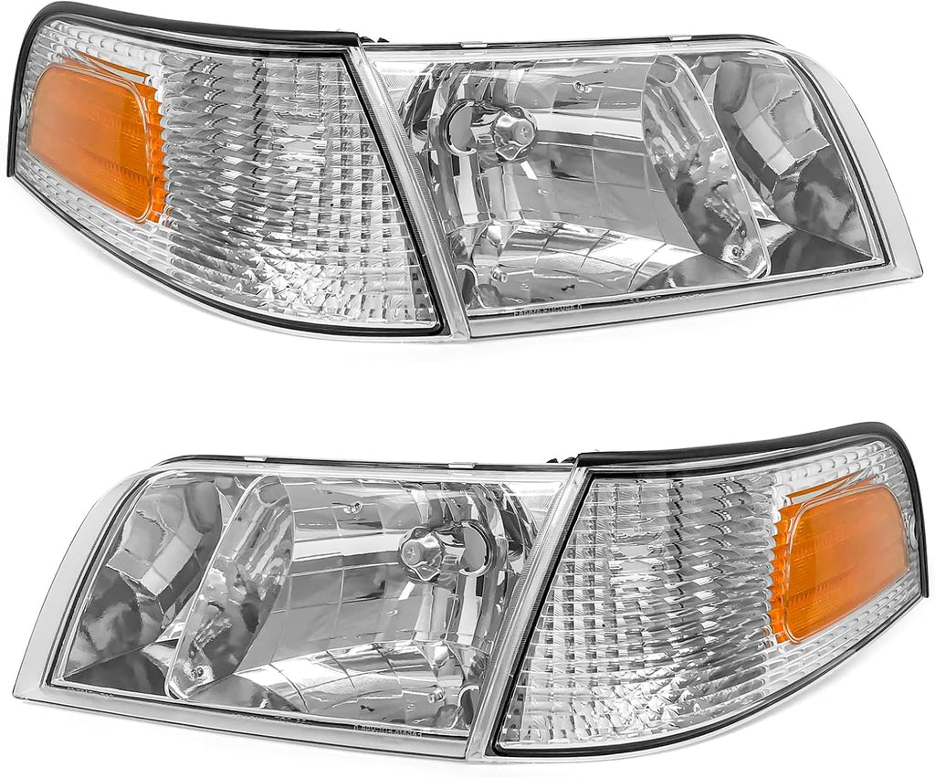 for 1998-2011 Ford Crown Victoria Halogen Headlight W/O Bulbs