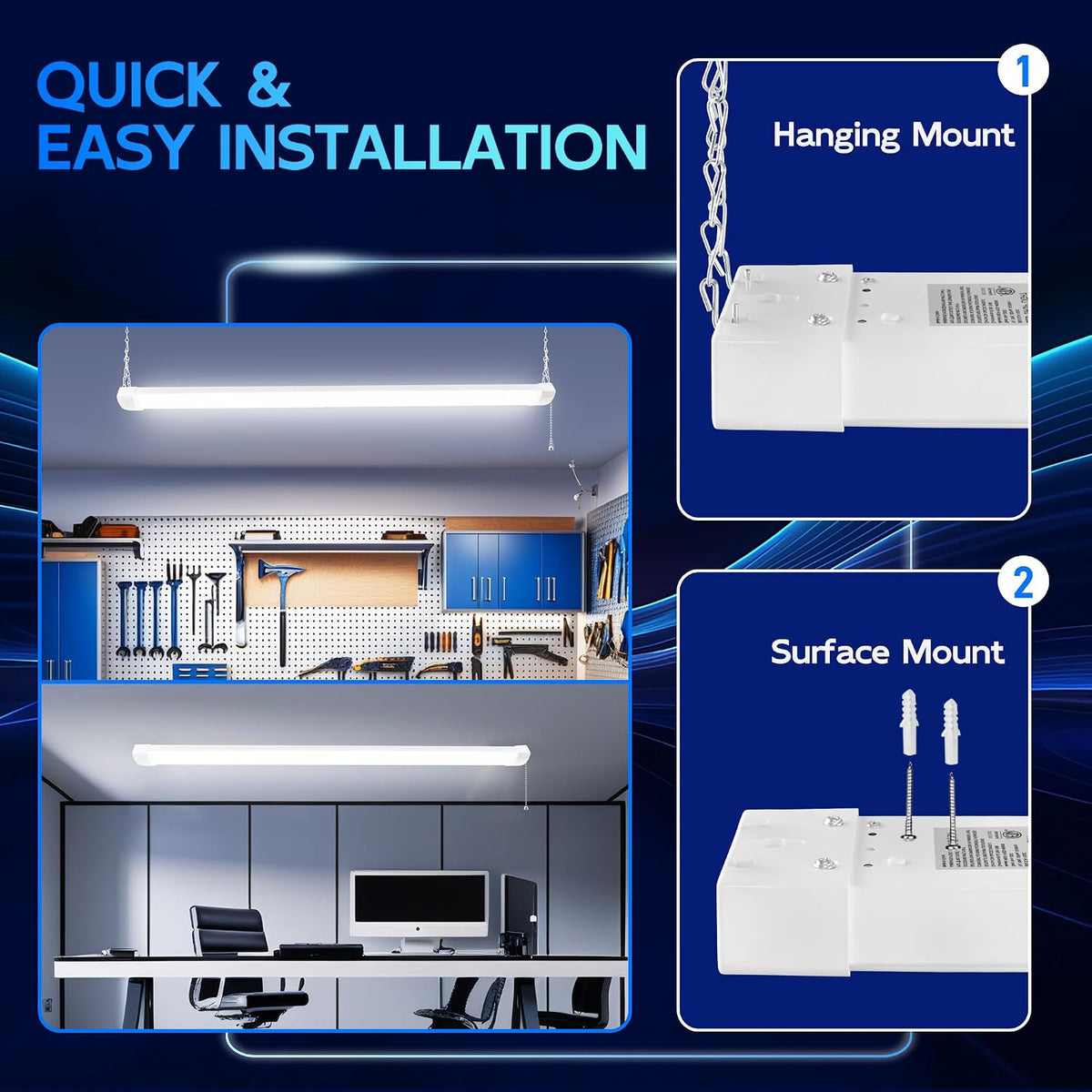 hykolity 4FT 70W LED Shop Light Linkable, 8000LM(300w Equivalent)
