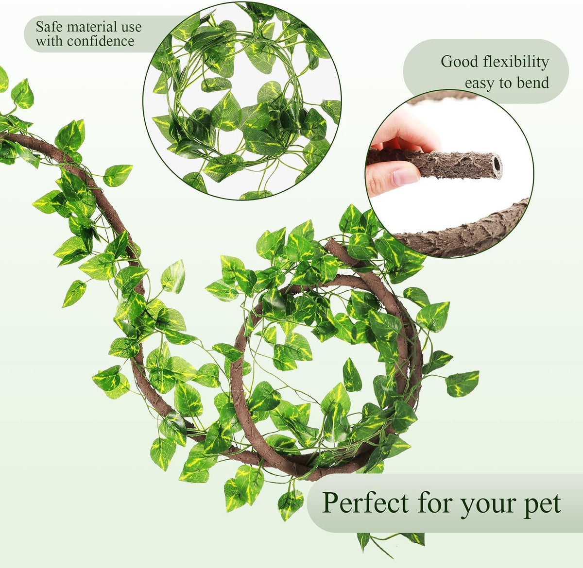 4 Pcs Reptile Vines Flexible Bendable Jungle Climbing Terrarium