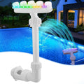 2026 Solar Pool Fountain for Above and Inground LED 360° Adjustable Fountain for Swimming Pool Sprayer Waterfall