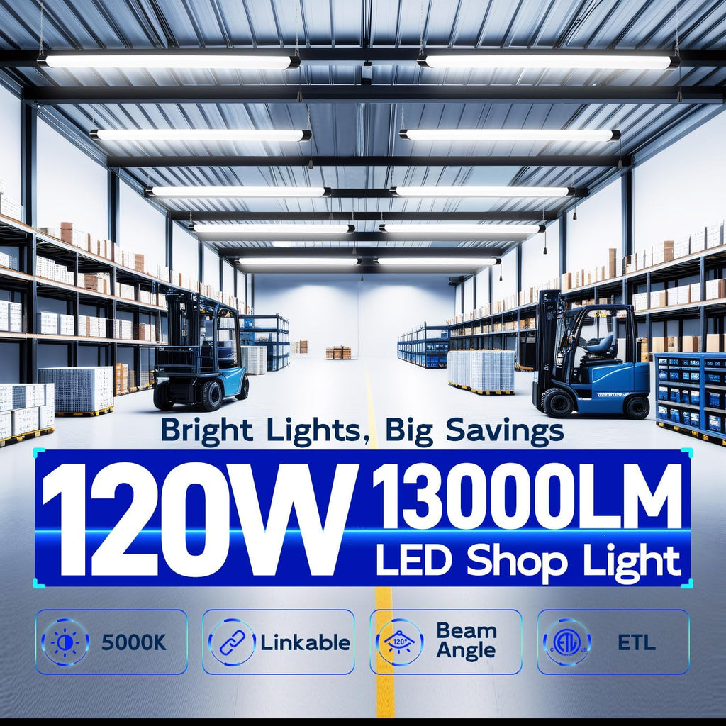 hykolity 4FT 120W LED Shop Light Linkable,13000LM(400w Equivalent)