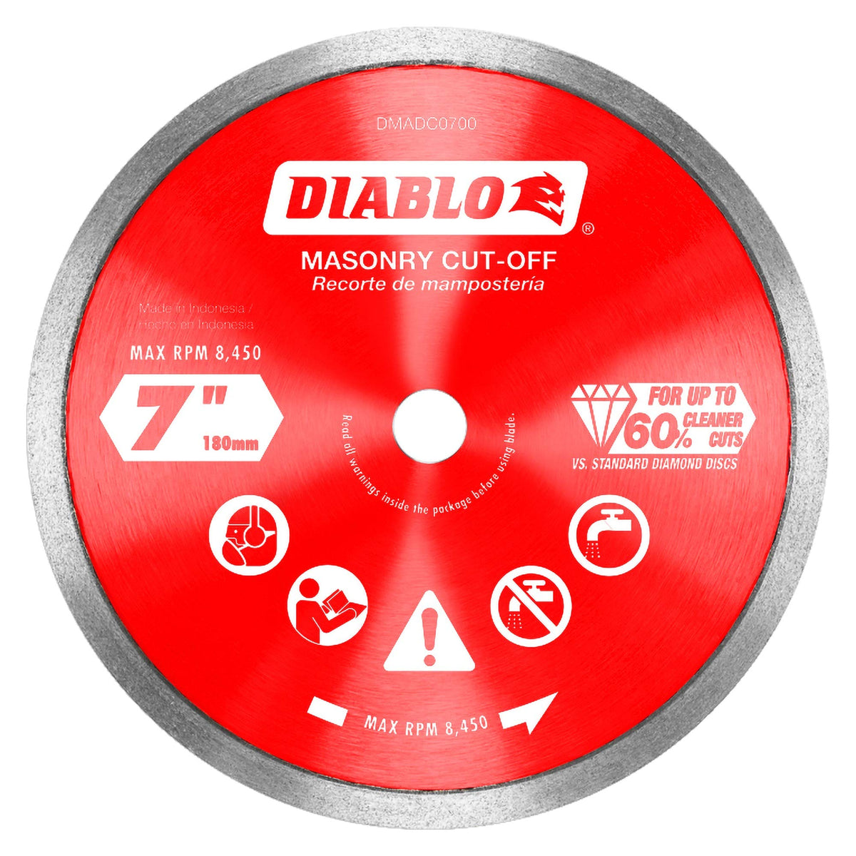Diablo Diamond Continuous Rim Masonry Cuf-Off Disc - 7" Diameter