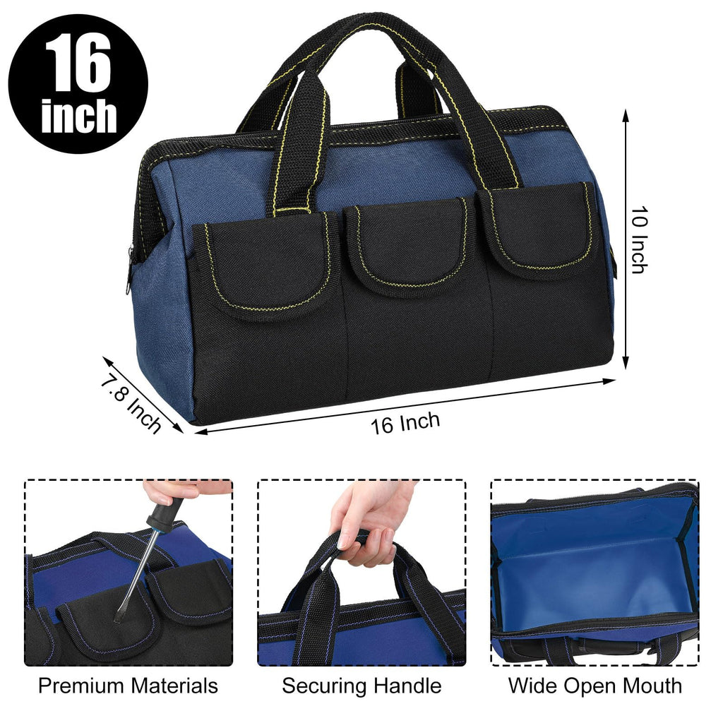 3 Pack 16 Inch Tool Bags, Classic, Blue