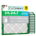 24x24x1 Air Filter MERV 8 Dust & Allergy Defense (12-Pack)