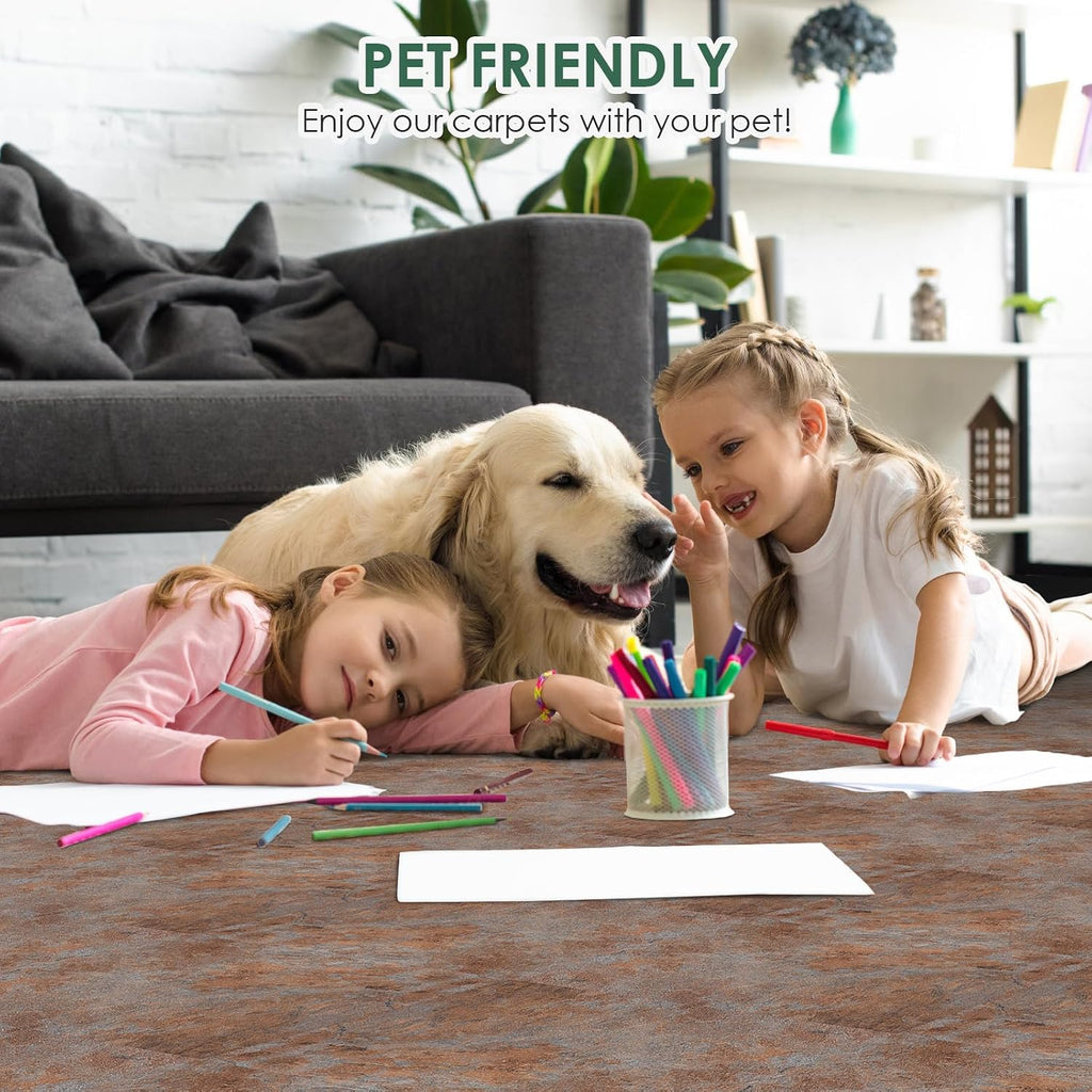 30-Piece Peel and Stick Floor Tiles, 12x12 Covers 30 Sq. Ft. Waterproof Vinyl Flooring, Renter-Friendly Self-Adhesive