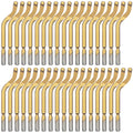 Rivulet 40PCS M35 Titanium Coated Deburring Blades BS1012 – 65-67 HRC Heavy-Duty HSS Burr Remover for Stainless Steel, Aluminum, PVC & 3D Prints – Industrial Metalworking Tool