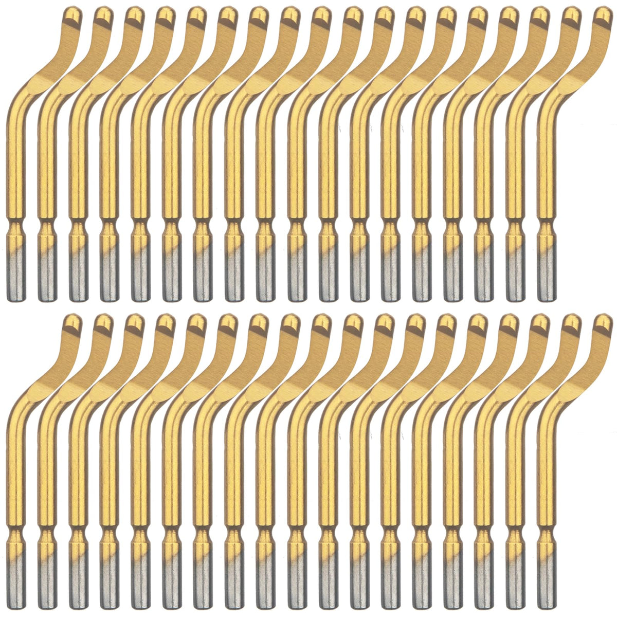 Rivulet 40PCS M35 Titanium Coated Deburring Blades BS1012 – 65-67 HRC Heavy-Duty HSS Burr Remover for Stainless Steel, Aluminum, PVC & 3D Prints – Industrial Metalworking Tool