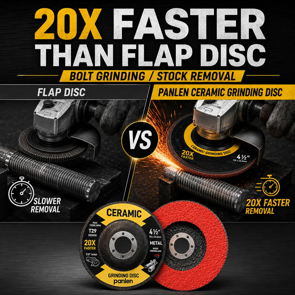 Ceramic Grinding Disc for Angle Grinder, 4 1/2 Inch Faster, 10 Pack