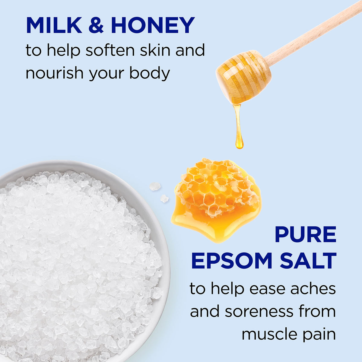 Dr. Teal's Epsom Salt Soaking Solution, Soften & Nourish with Milk and Honey, 48 Oz