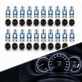 WomYoks 1 PC T5 Dashboard Light Bulb, 12V Super Bright LED with Twist-lock Socket, Instrument Cluster Replacement for Dash Gauges, Universal for Most Cars, Trucks, SUVs (White)