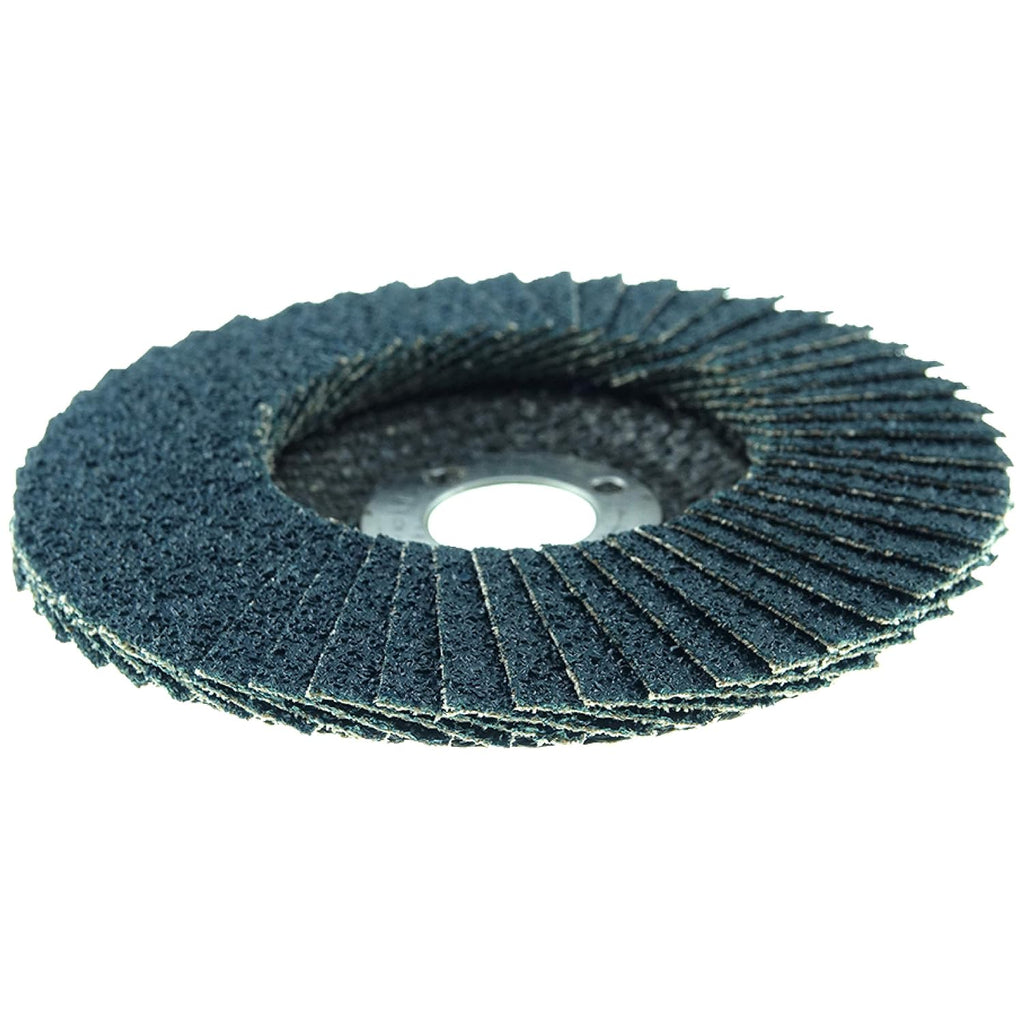 Weiler 50593 4" Tiger Disc Abrasive Flap Disc, Conical (TY29), Phenolic Backing, 40Z, 5/8" Arbor Hole (Pack of 10)
