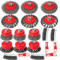 Asherxin 10 Pack Wire Wheel Brush for Angle Grinder & 4pcs Scratch Brushes