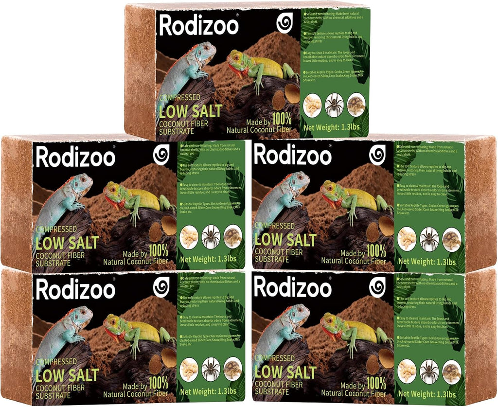 Natural Coconut Fiber Substrate 5 Pack Coco Soil Brick Reptile Substrate